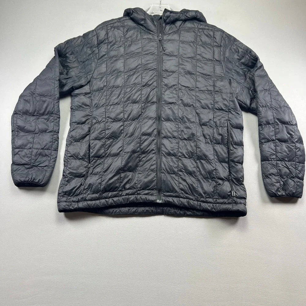 The North Face Thermoball Eco Jacket Mens XL Black Hooded Full Zip Long Sleeve